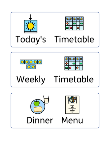 Student Information Board Labels (Widgit)