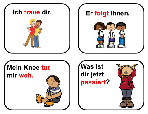Dative Verbs Flashcards: Verben mit Dem Dativ