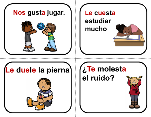 Spanish Verbs like Gustar Flashcards | Teaching Resources