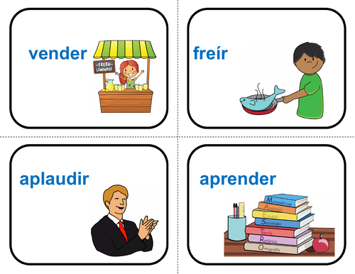 Spanish Regular -ER/-IR Verbs Flashcards: 20 Verbos Regulares