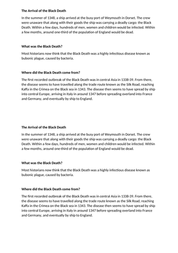 The Black Death and Peasants Revolt