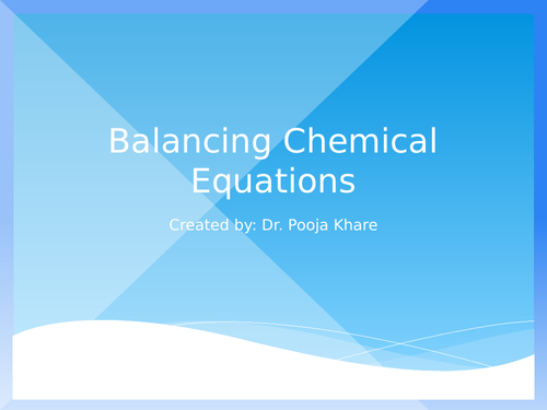 Balancing Chemical Equations