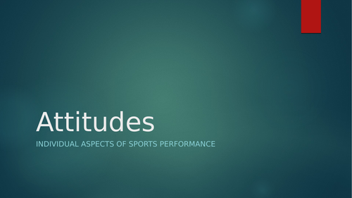 Attitudes A2 Physical Education