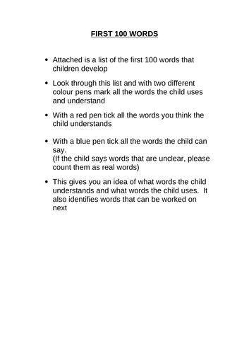 First 100 words Widgit Symbols