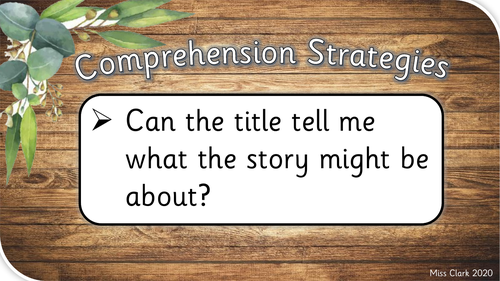 Comprehension Strategies