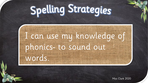 Spelling Strategies