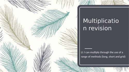 KS2 - MULTIPLICATION REVISION PPT.