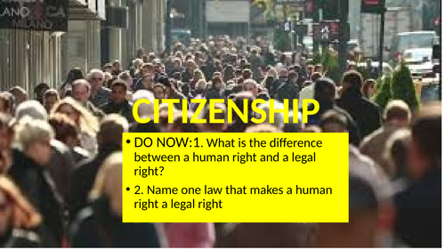 Citizenship GCSE (Edexcel) for Unit 1- Living together in the UK