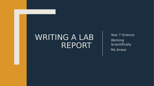Writing a Lab Report