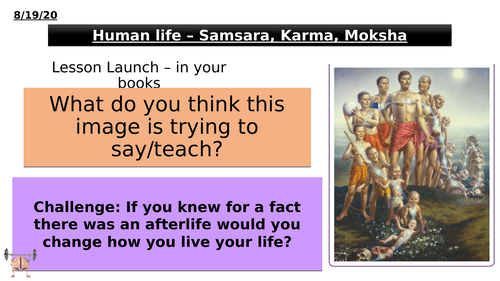 Aqa Re 9 1 Hinduism Beliefs Human Life Samara Karma Moksha