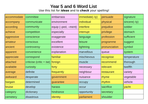 year-5-and-6-tricky-spellings-word-mat-teaching-resources