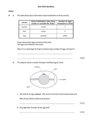Sexual Reproduction & Fertilisation