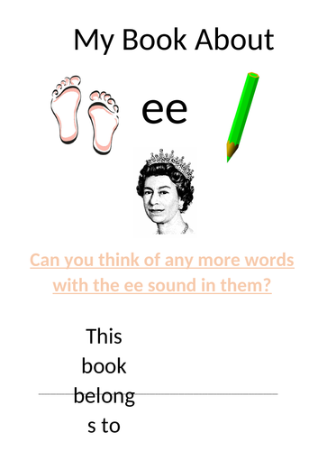Phonics resource to teach children the sound ‘ee’ in Phase 3