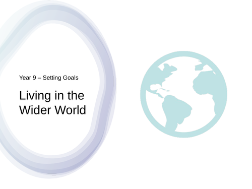 Year 9 Living in the Wider World Aspirations and goal setting