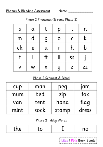 Phonics Assessment Phase 2-6