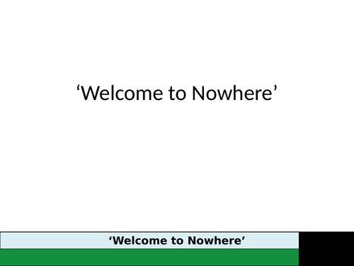 Welcome to nowhere foreword and chapter 1