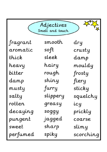 Adjectives - Smell and Touch