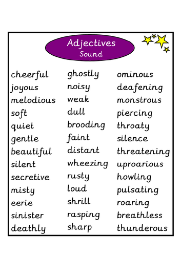 Adjectives - Sounds