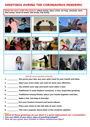 Greetings during Covid-19 | Teaching Resources