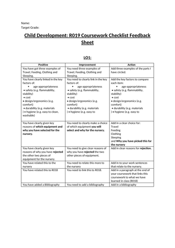 R019 Feedback Sheet- Child Development CAMNAT