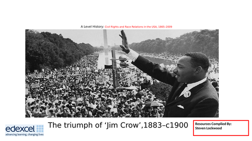 A-Level History: Civil Rights 8 - Booker T. Washington 1883-1900