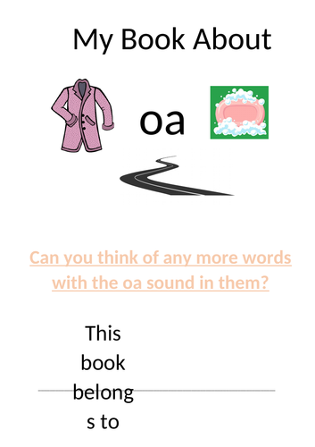 Phonics resource to teach children the sound ‘oa’ in Phase 3