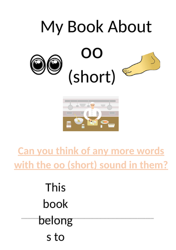 Phonics resource to teach children the sound ‘oo’ (short) in Phase 3