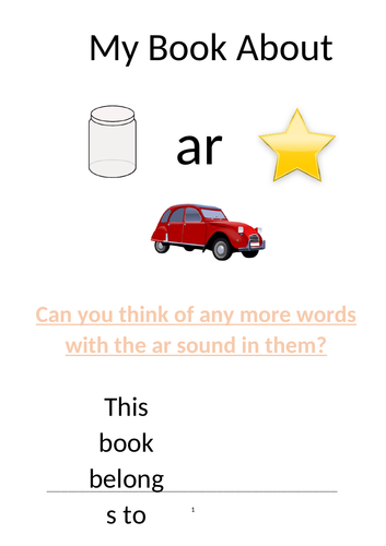 Phonics resource to teach children the sound ‘ar’ in Phase 3