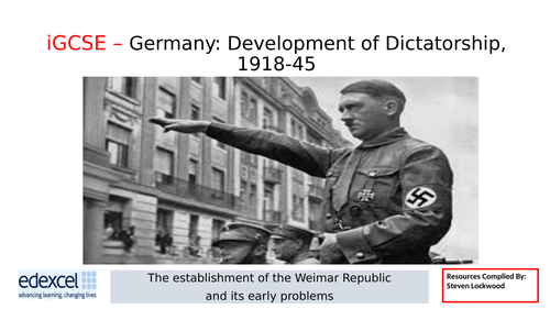 GCSE History: 2. Germany - New Republic and Treaty of Versailles 1919