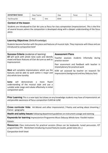 KS3 PROJECT IMPRESSIONISM