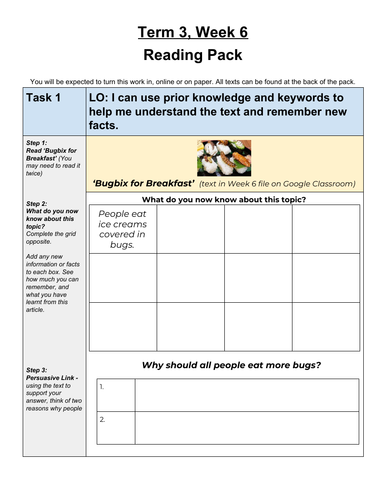 Home Learning Reading Pack II
