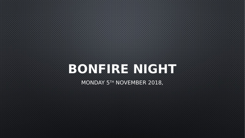 Bonfire Night Assembly