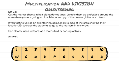 Active maths: Multiplication and Division