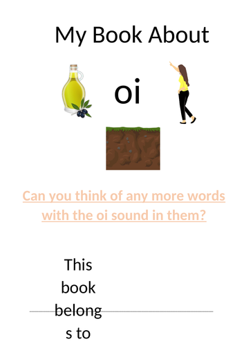 Phonics resource to teach children the sound ‘oi’ in Phase 3