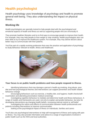 Health and Social Care Unit 22 Psychology P2 CTEC