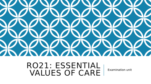 Health and Social Care RO21 LO1 Lessons
