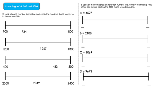 Year 4 Place Value - Rounding to 10, 100 and 1000