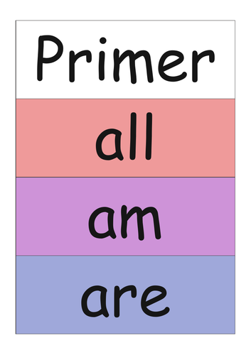 Sight Words Word Wall (Primer)