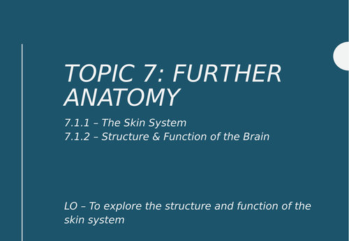 IB SEHS - Topic 7 - Further Anatomy (HL)