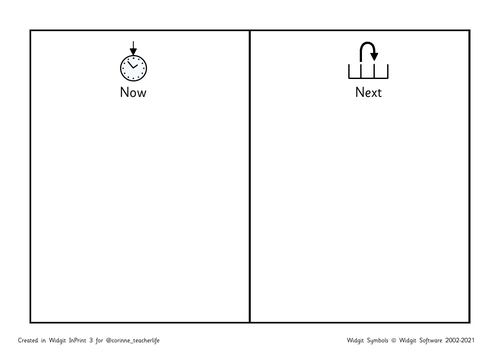 Now and next - home with widgit symbols