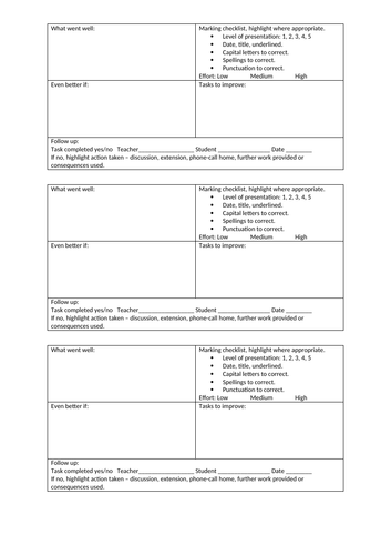 Marking grid