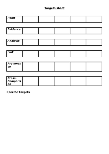 Colour In Targets Sheet