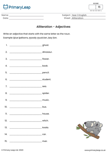 Alliterations - Adjectives
