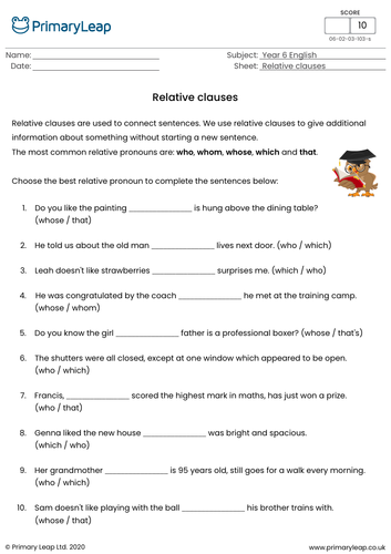 Relative clauses