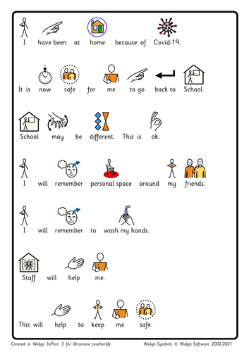 social story - what happens if someone has Coronavirus