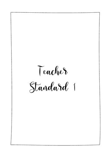 Teacher Standards 1-8 Folder Cover Inserts, Binder, Wallet