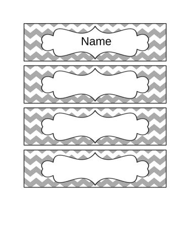 Drawer Labels Grey And White Natural Teaching Resources