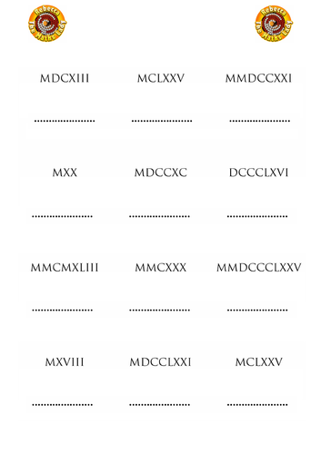 Roman numerals to decimal numbers