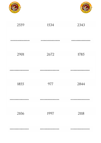 Decimal numbers to roman numerals