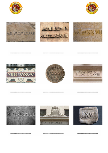 Roman numerals - real examples | Teaching Resources